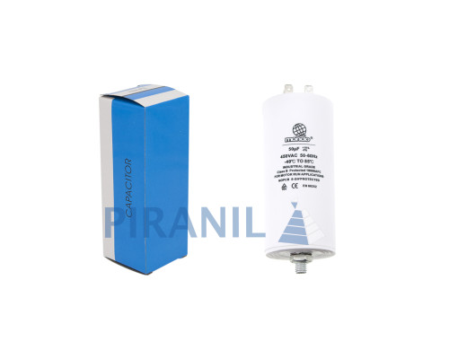 Конденсатор CBB60 50 мкФ 450V, з гайкою (Mondo)