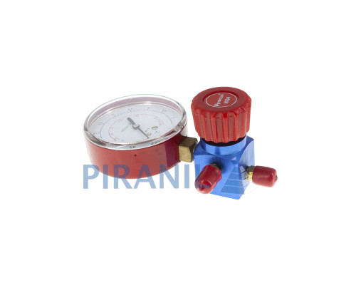 Манометр високого тиску HongSen 468A-R410A(H) (1/4" SAE), з краном