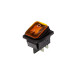 Кнопка KCD4 (250V, 16A) на 4 контакти, із захистом, помаранчева