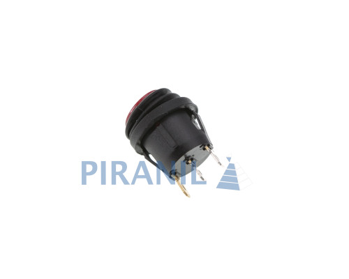 Кнопка KCD1-2 (250V, 6A) 3 контакти, із захистом, червона