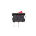 Кнопка KCD1 (250V, 6A) червона, 2 контакти