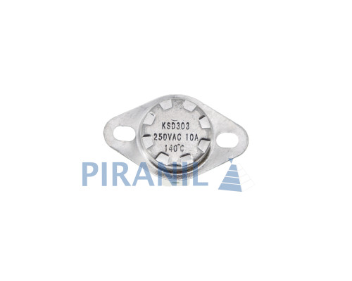 Термореле KSD 301 / KSD 303 (140°C 10A, 250V), з кнопкою, ніжки вниз