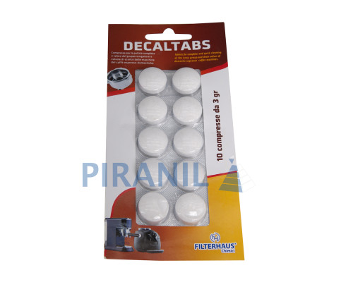 Засіб FILTERHAUS DECALTABS для очищення кавомашин (10 шт) (Італія)