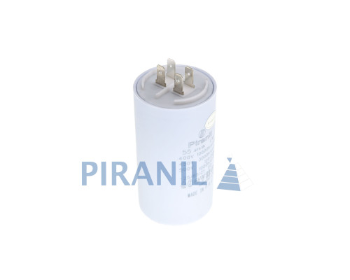 Конденсатор CBB60 55 мкФ 450V, с клеммами (Piranil)