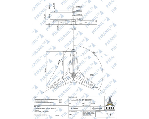 Хрестовина для пральної машини LG (H=119 мм)  - 4434ER1003C / cod. 711